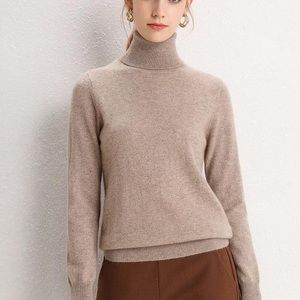 100% cashmere lands end turtle neck